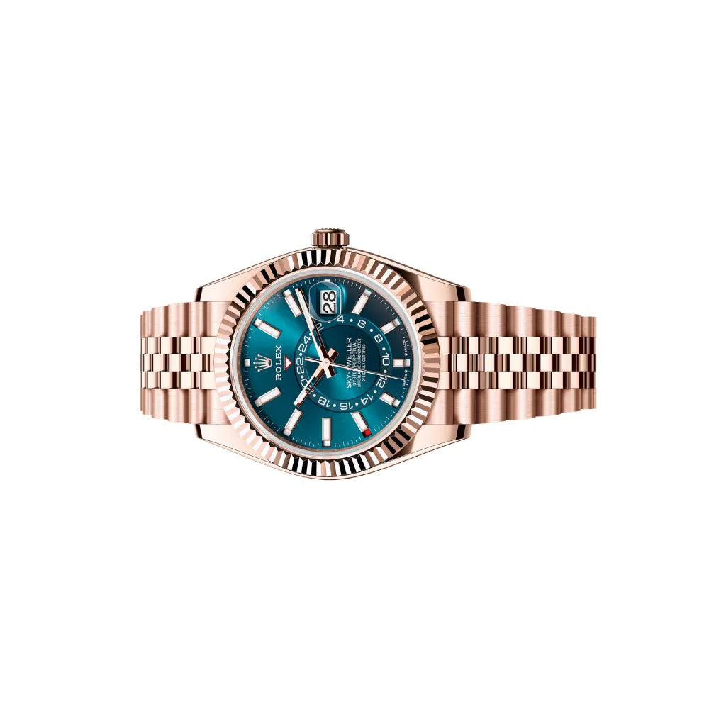 Sky Dweller Blue-Green Dial Oyster Men's Watch