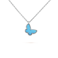 Sweet Alhambra Blue Butterfly Necklace