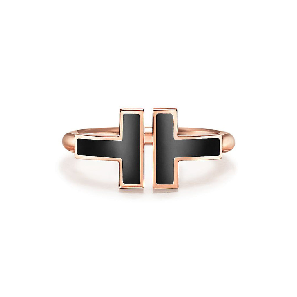 T Black Onyx Wire Ring