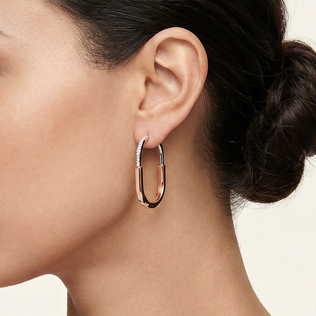 T Lock Earrings