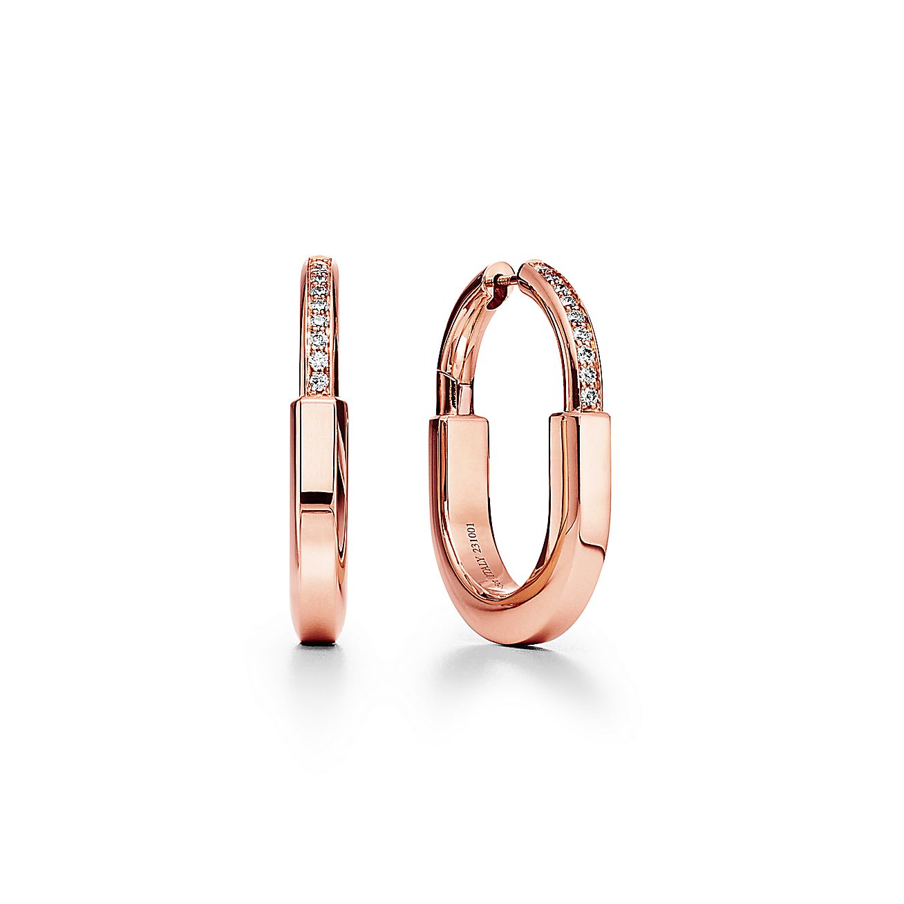 T Lock Medium Hoop Earrings