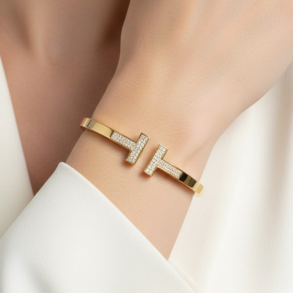 T Open Square Bracelet