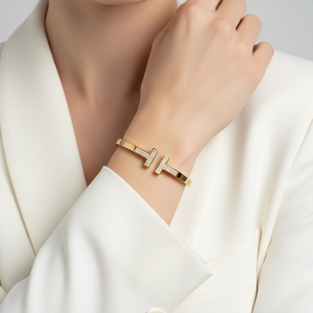 T Open Square Bracelet