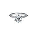 T Pavé Setting Engagement Ring