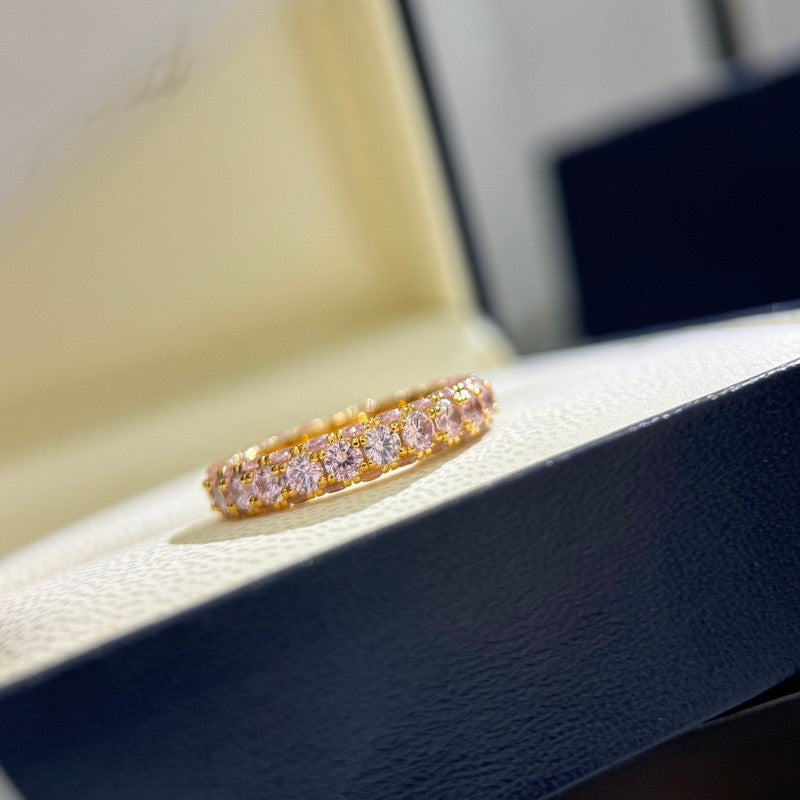 T Pink Crystal Eternity Band