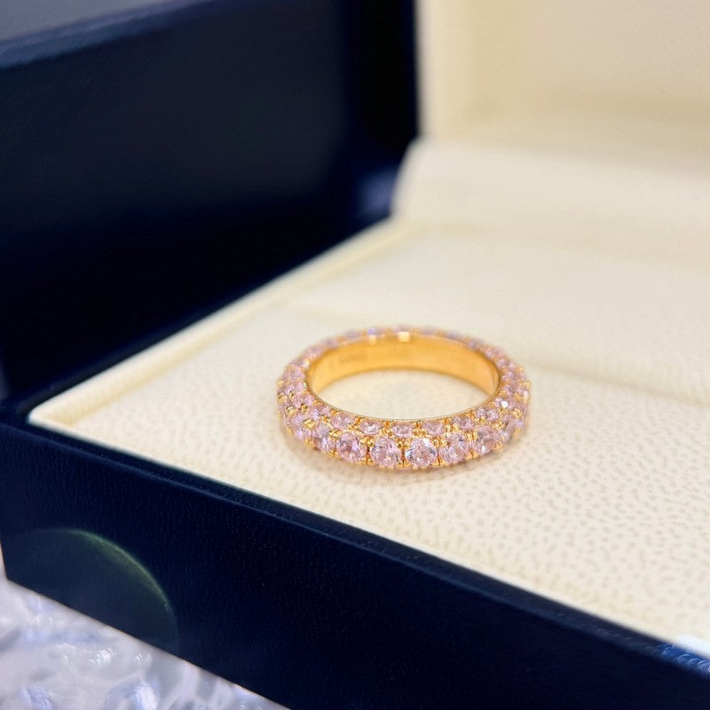 T Pink Crystal Eternity Band