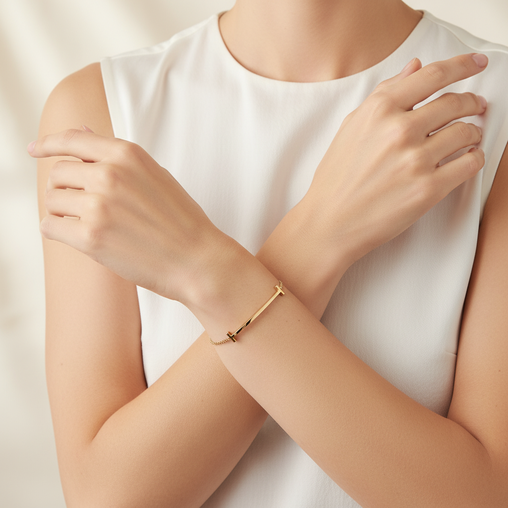 T Smile Curved Bracelet