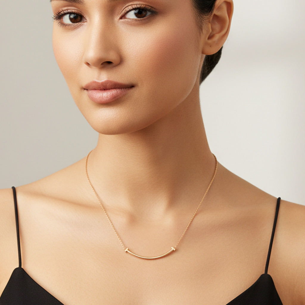 T Smile Pendant Necklace