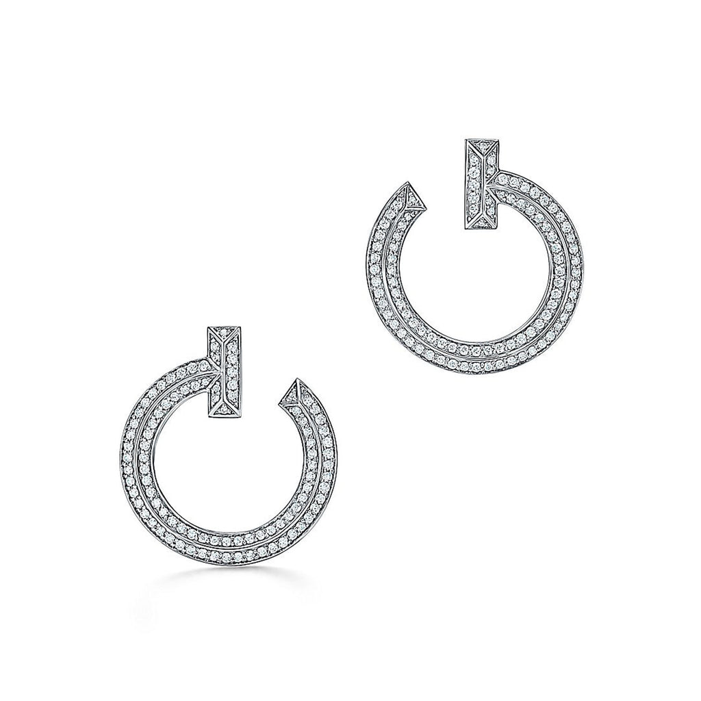 T T1 Open Hoop Earrings