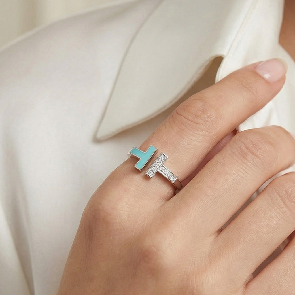 T Wire Ring With Turquoise
