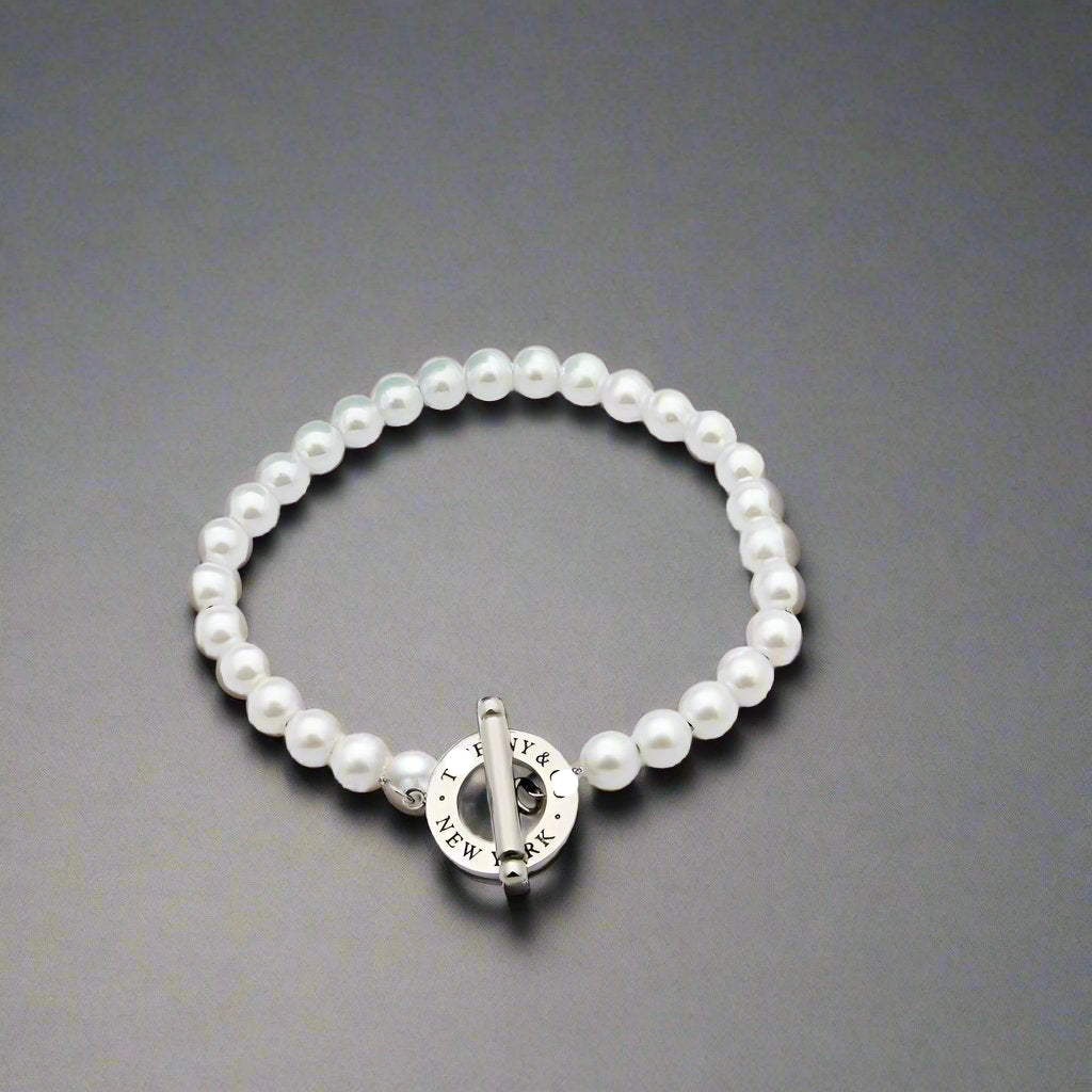 Tag Beads Toggle Clasp Bracelet