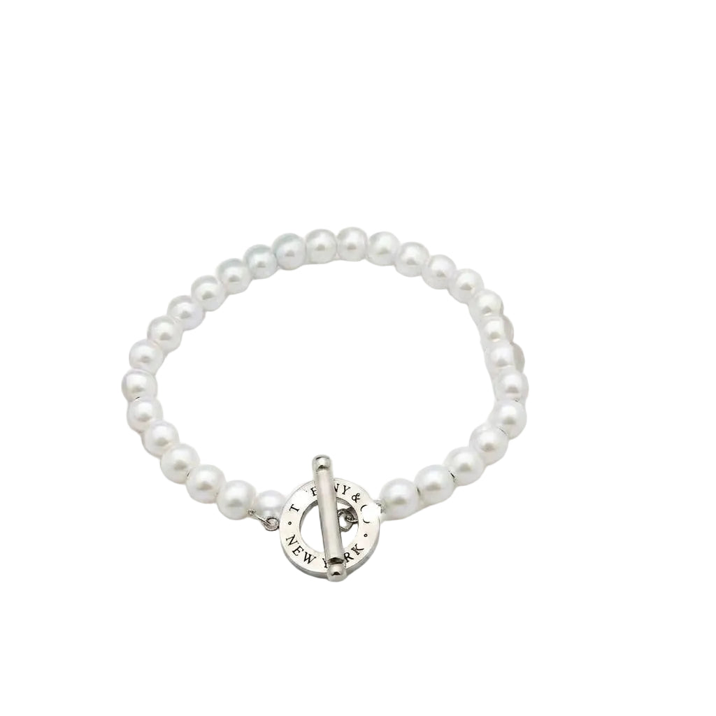 Tag Beads Toggle Clasp Bracelet
