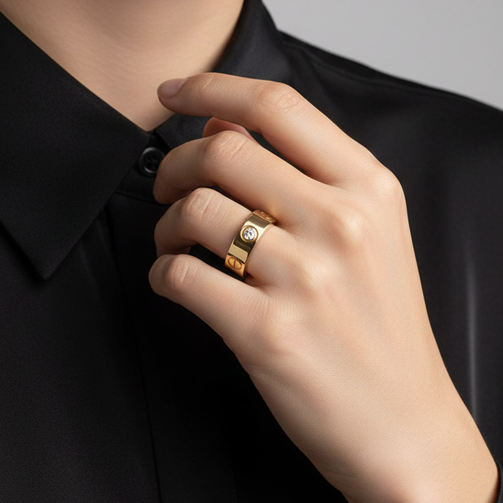 Love 3 Diamonds Wedding Ring