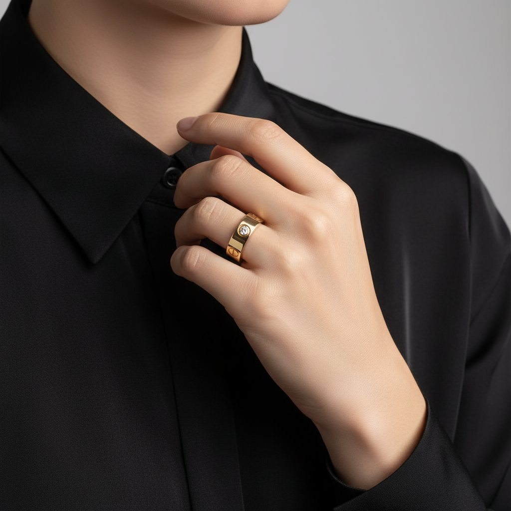 Love 3 Diamonds Wedding Ring
