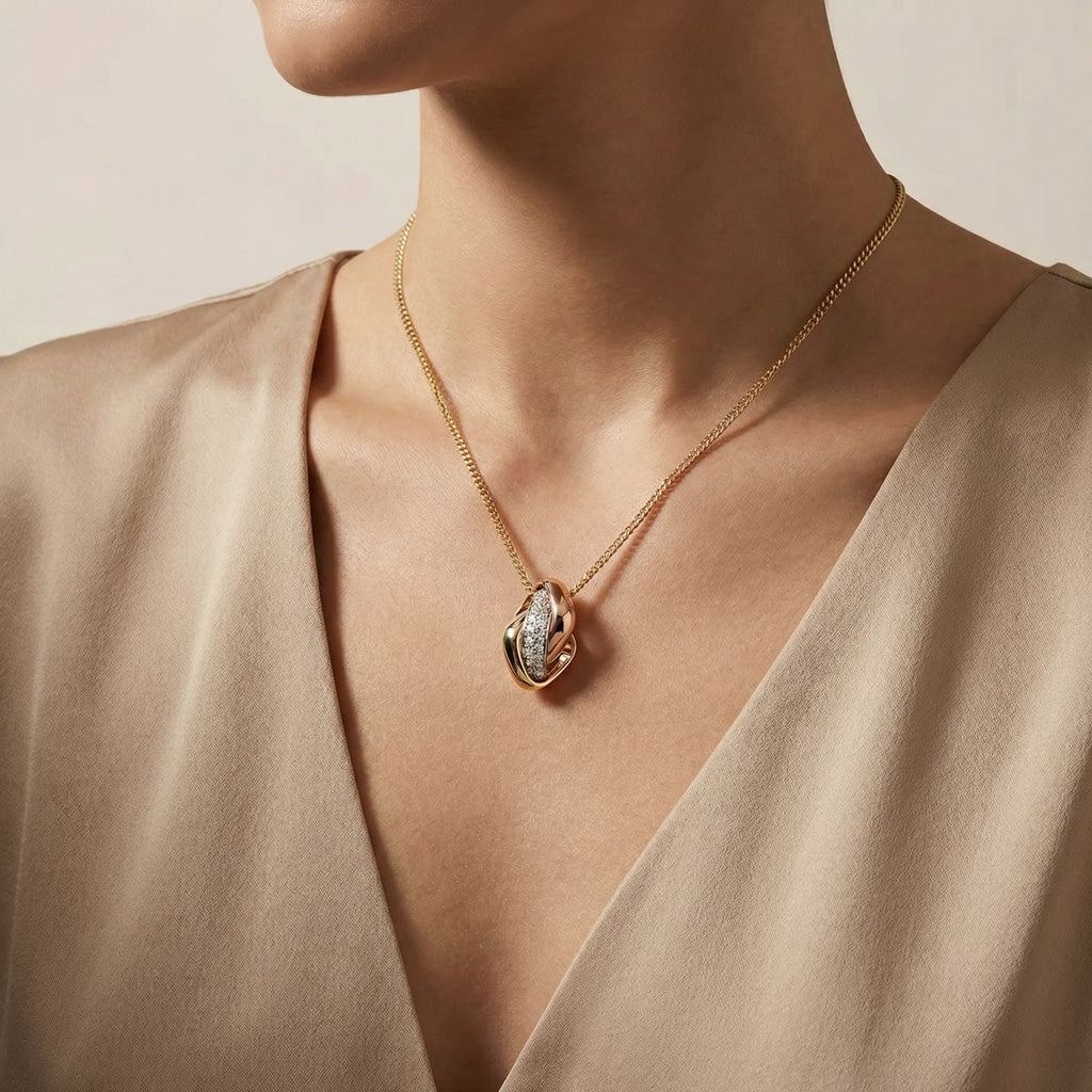 Trinity Cushion Pendant Necklace