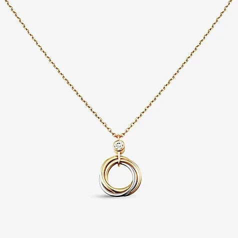 Trinity Interlock Circle Necklace