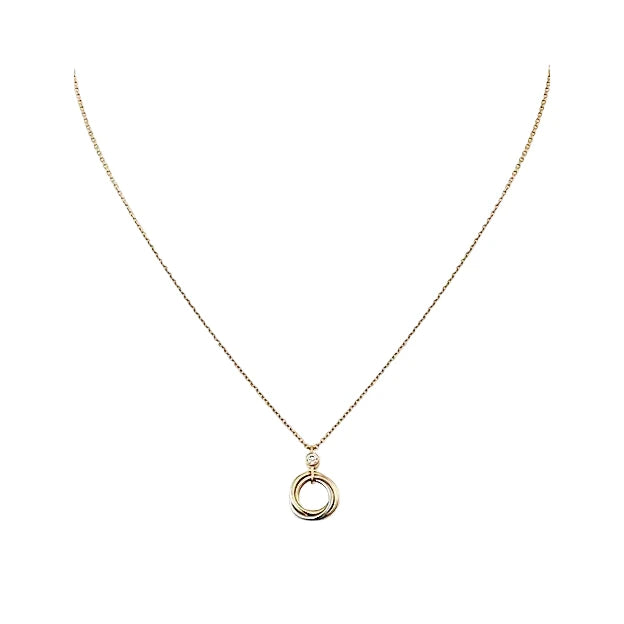 Trinity Interlock Circle Necklace