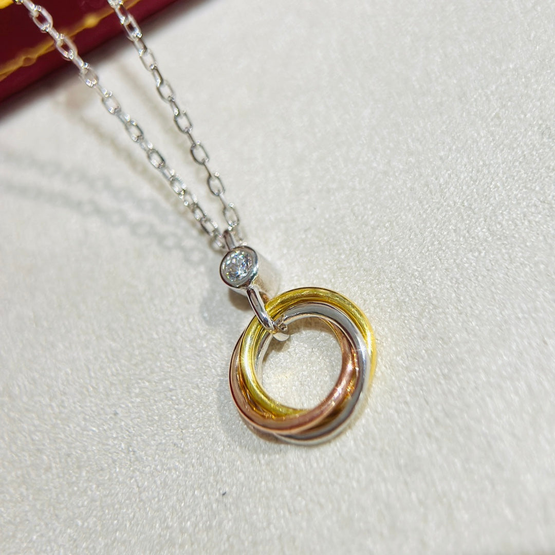 Trinity Interlock Circle Necklace