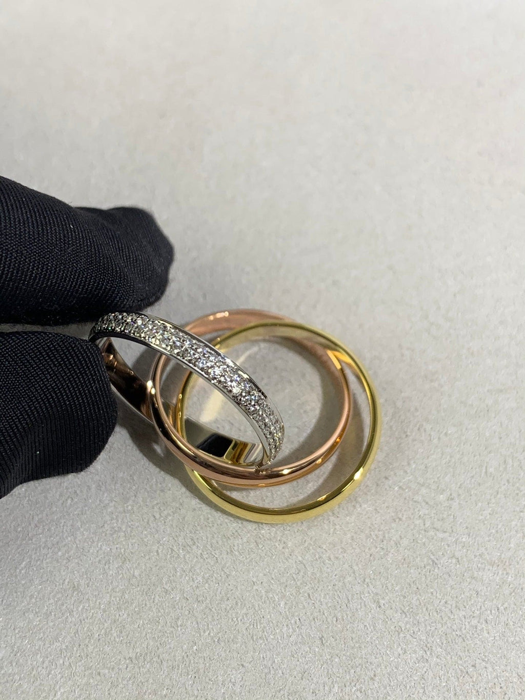Triple Band Pavé Ring