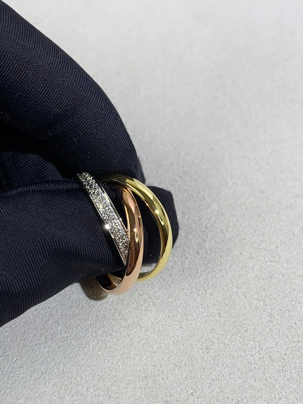 Triple Band Pavé Ring