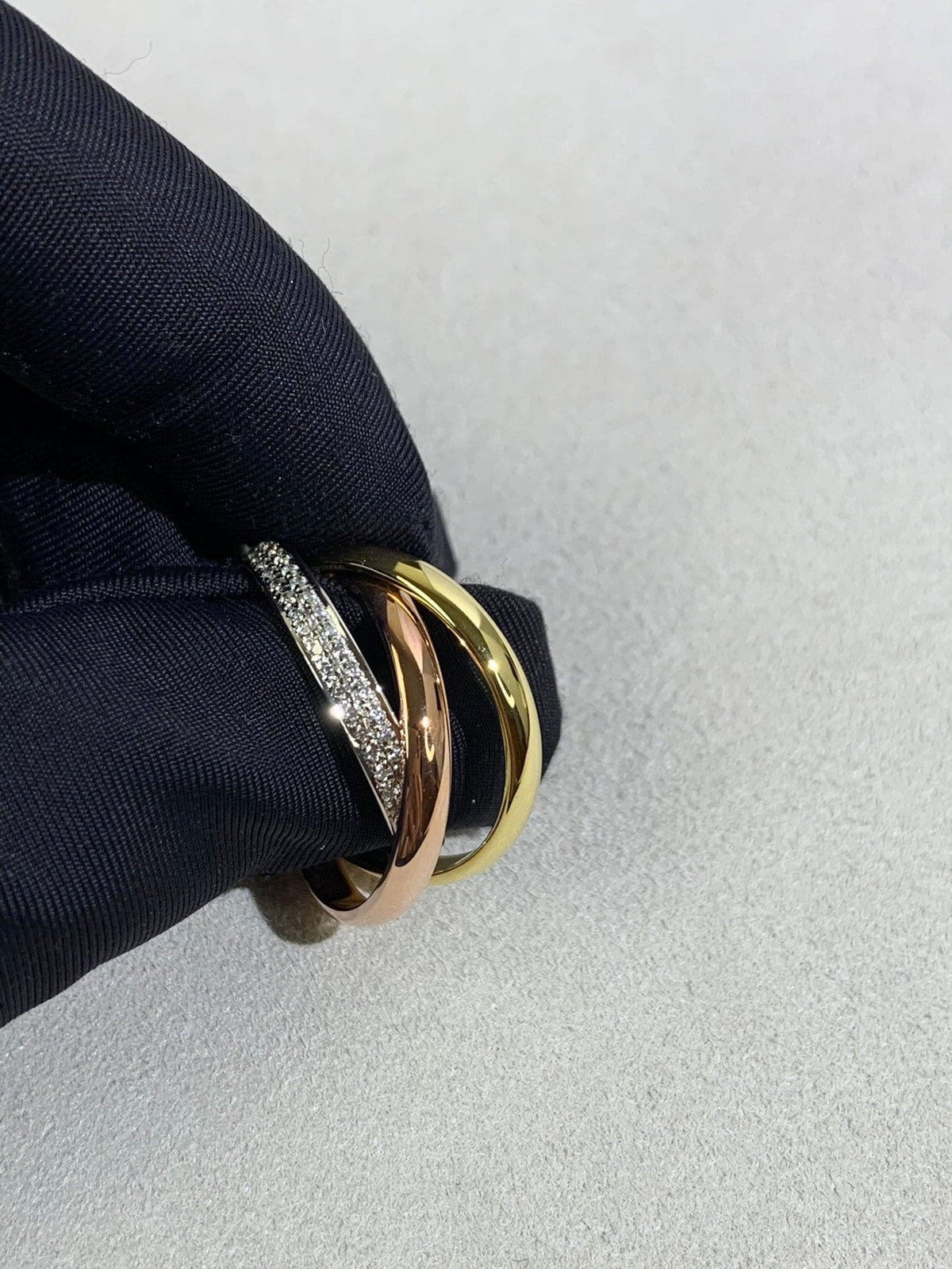 Triple Band Pavé Ring