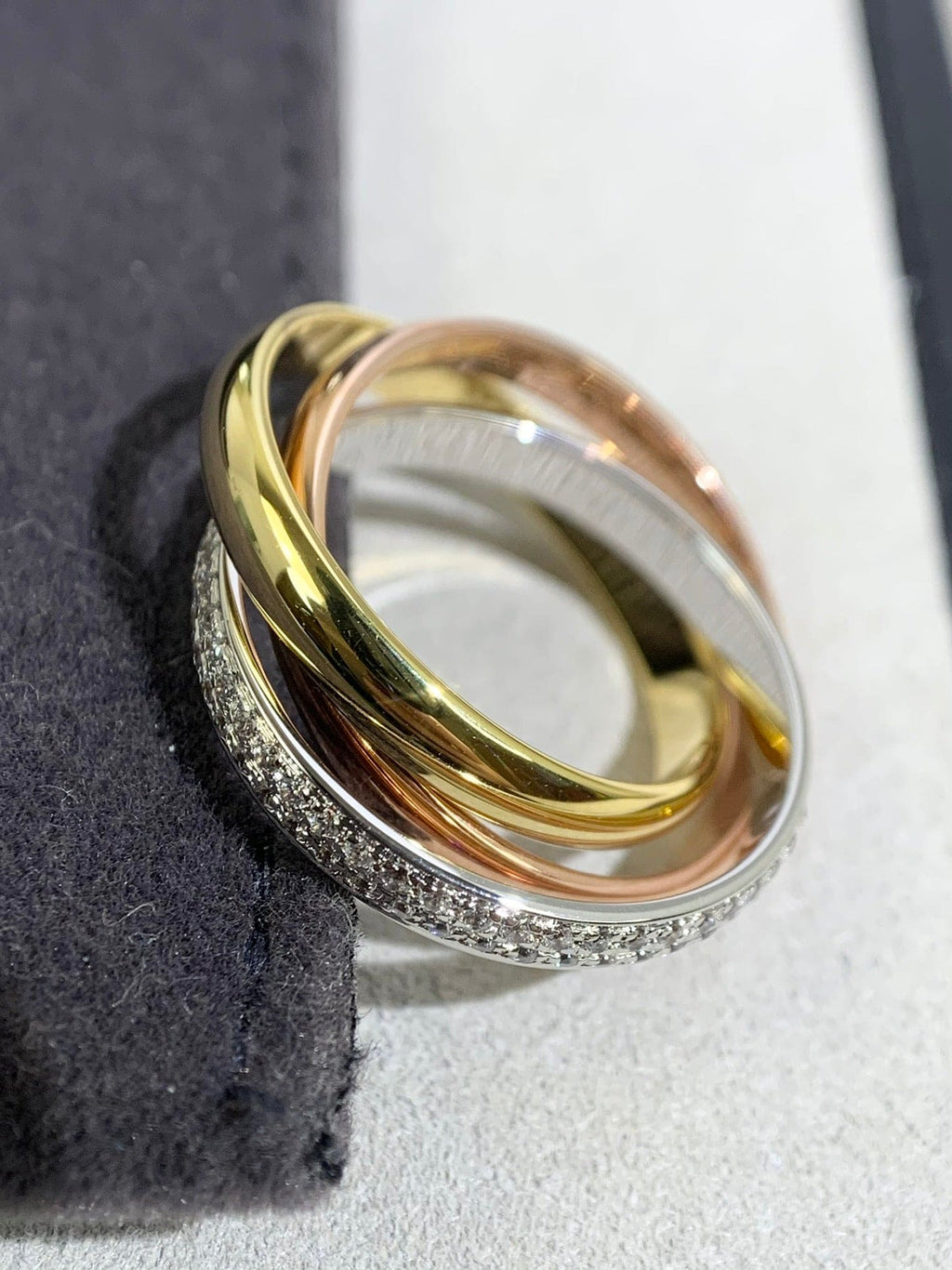 Triple Band Pavé Ring