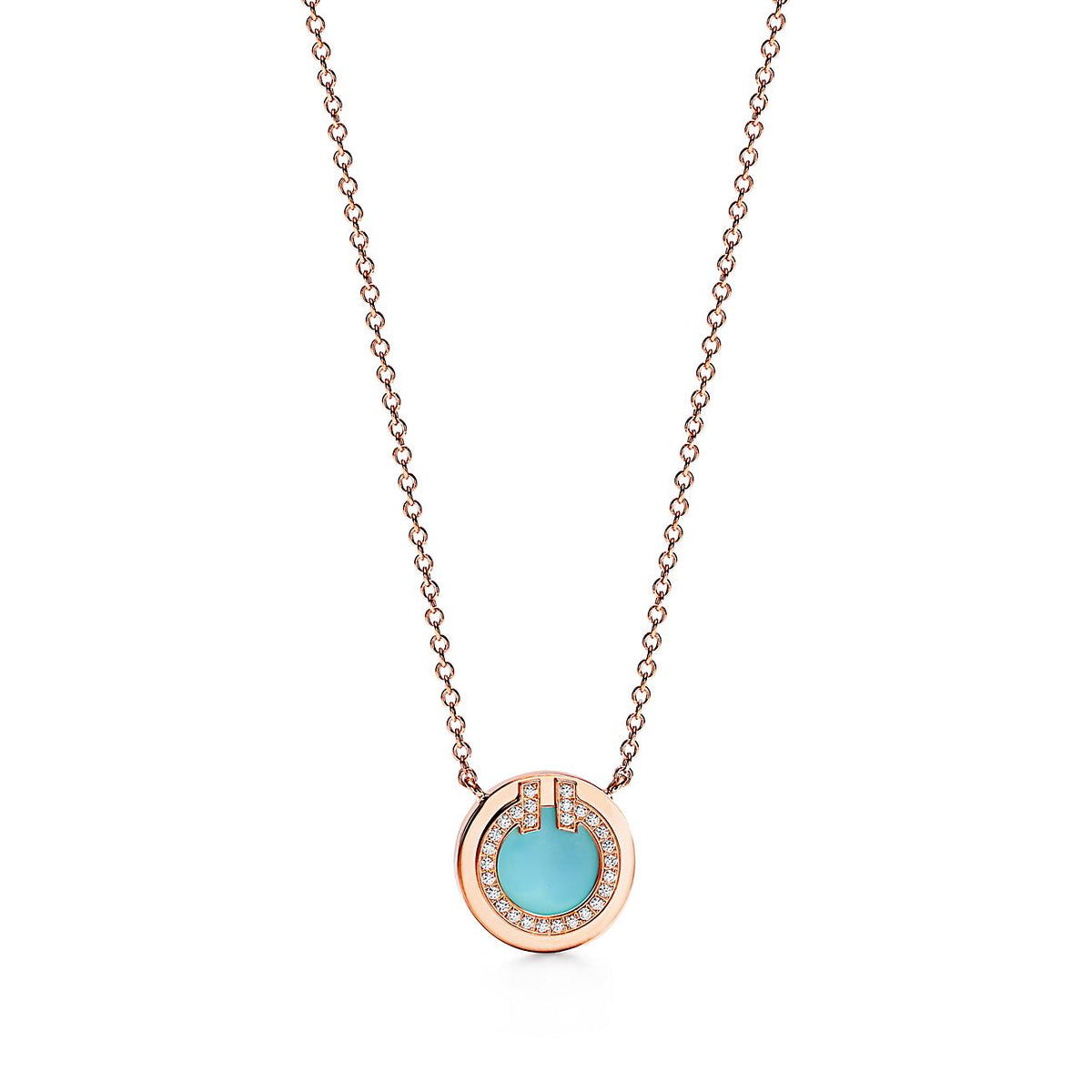 Turquoise Round Pendant Necklace