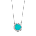 Turquoise Circle Pendant Necklace