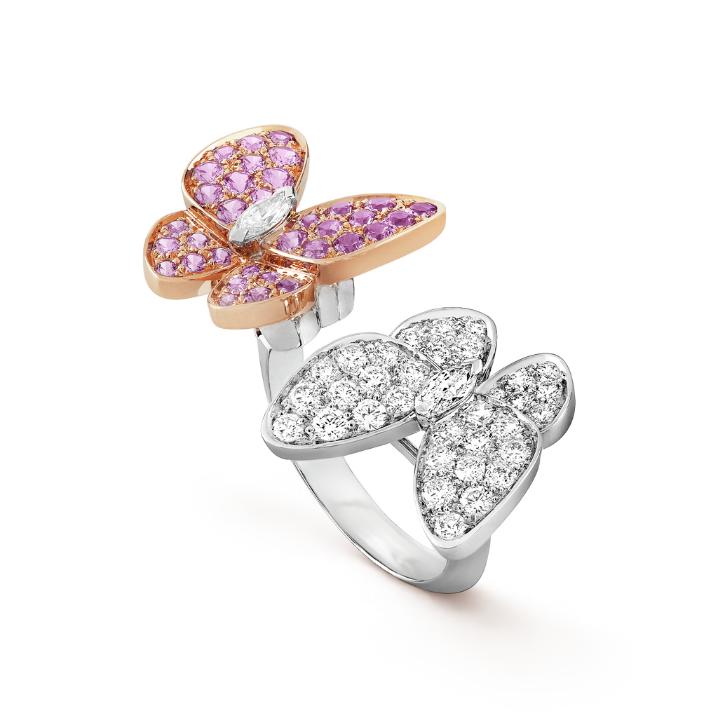 Two Butterfly Sapphire Ring