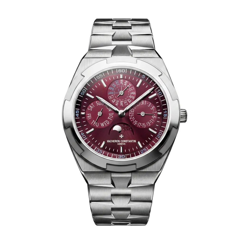 VC Burgundy Moonphase Multi Dial Watch