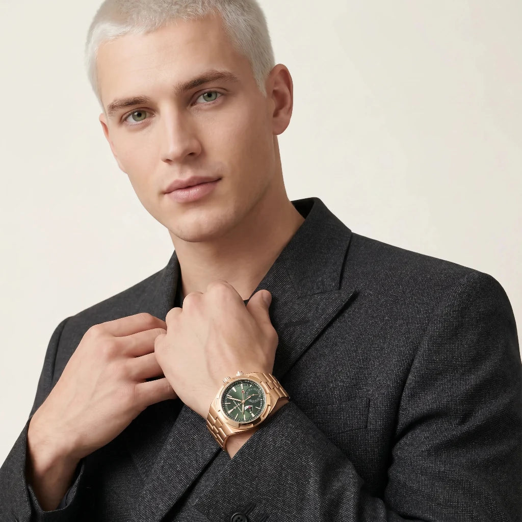 VC Gold Green Multi Dial Watch