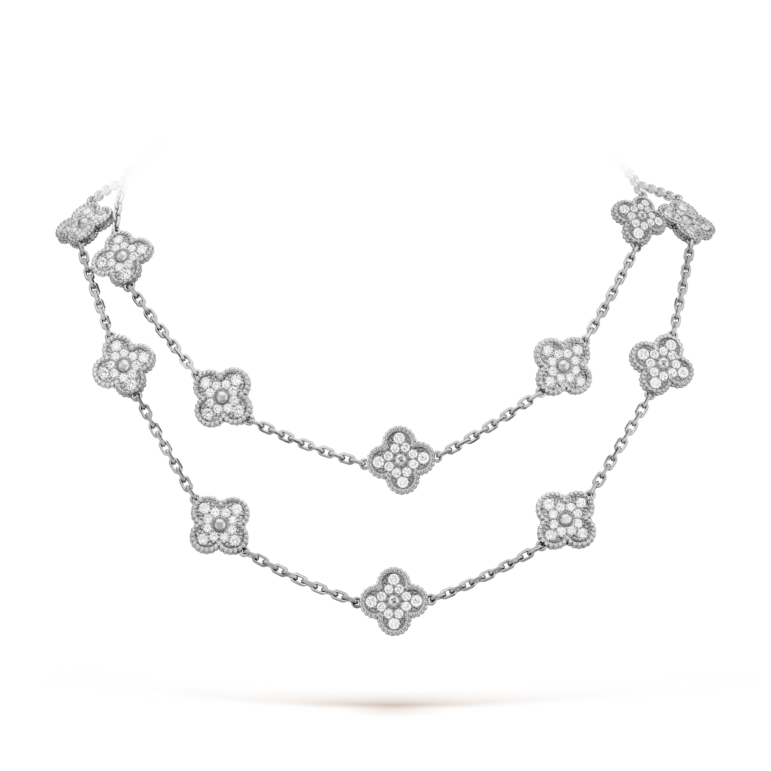 Vintage Alhambra 20 Motifs Long Necklace