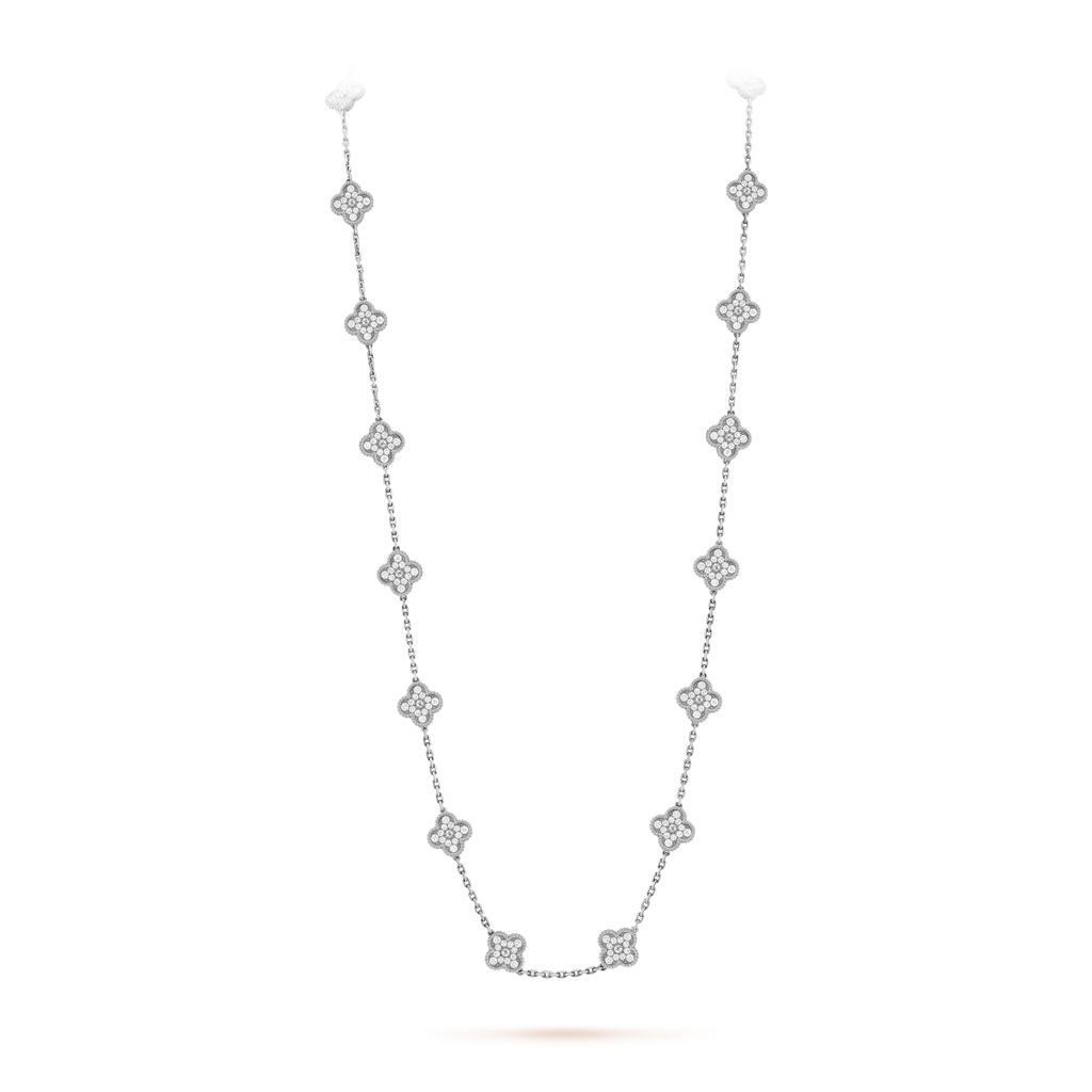 Vintage Alhambra 20 Motifs Long Necklace