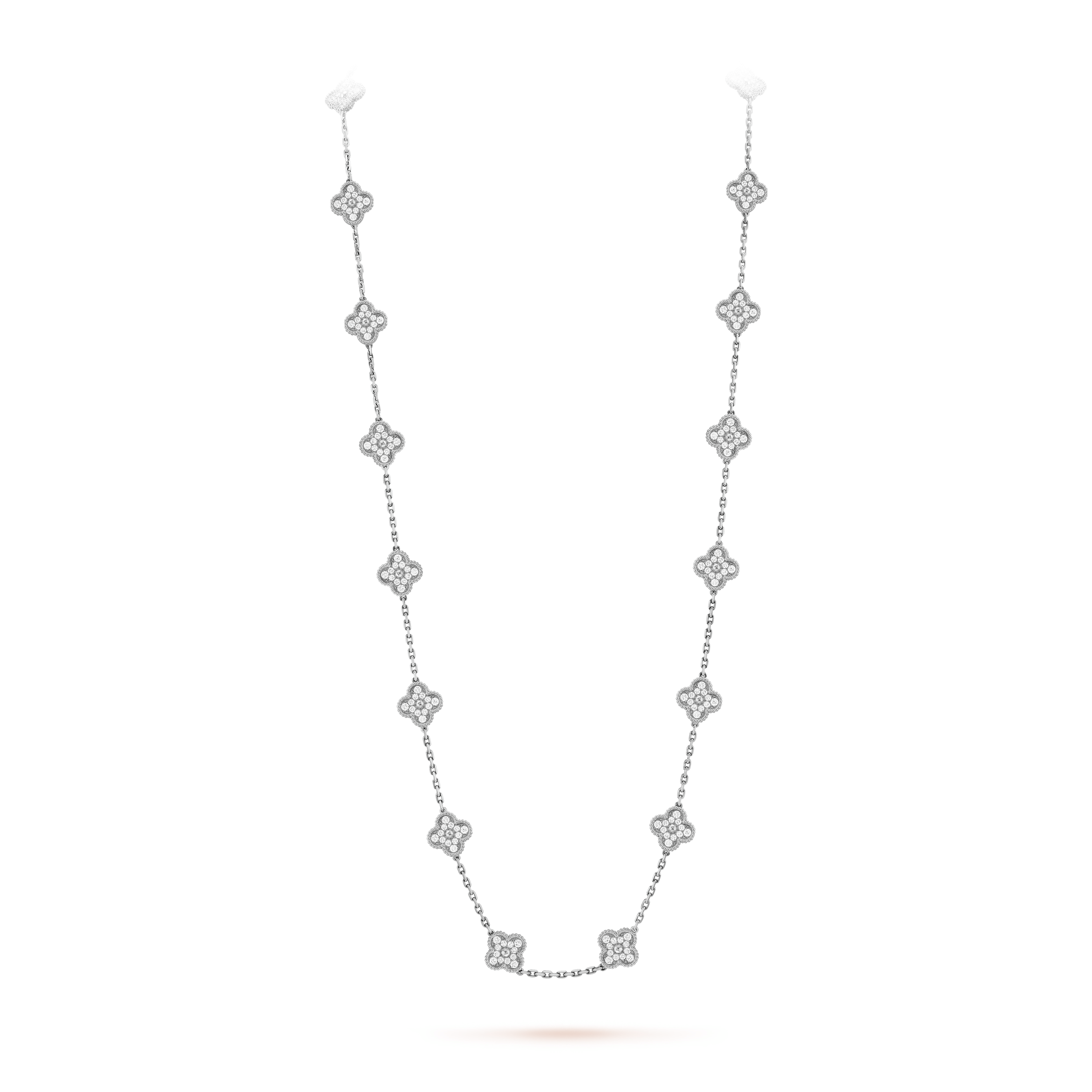 Vintage Alhambra 20 Motifs Long Necklace