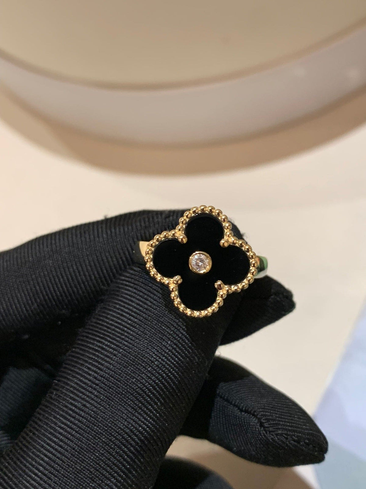 Vintage Alhambra Black Onyx Ring