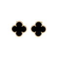Vintage Alhambra Black Stone Earrings
