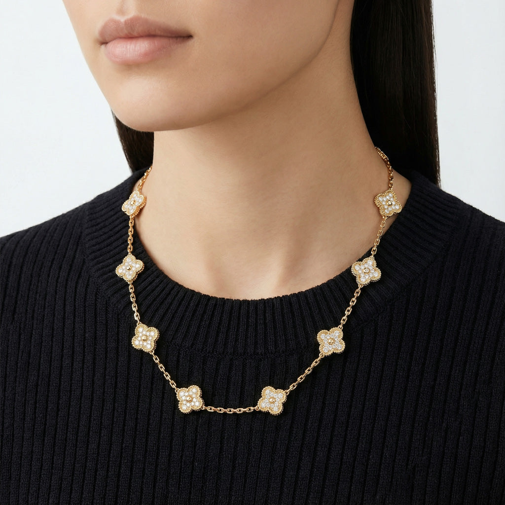 Vintage Alhambra 10 Motifs Necklace Design