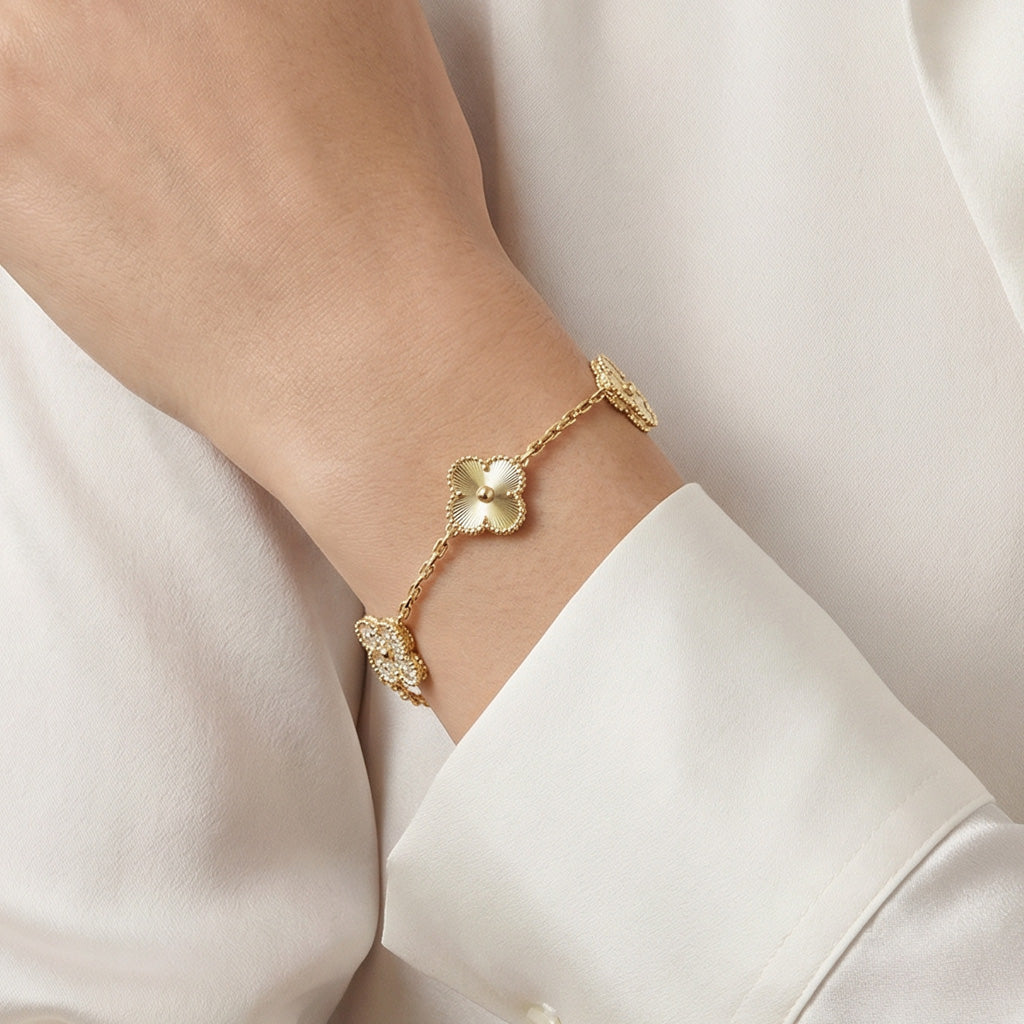 Vintage Alhambra Five Motifs Bracelet