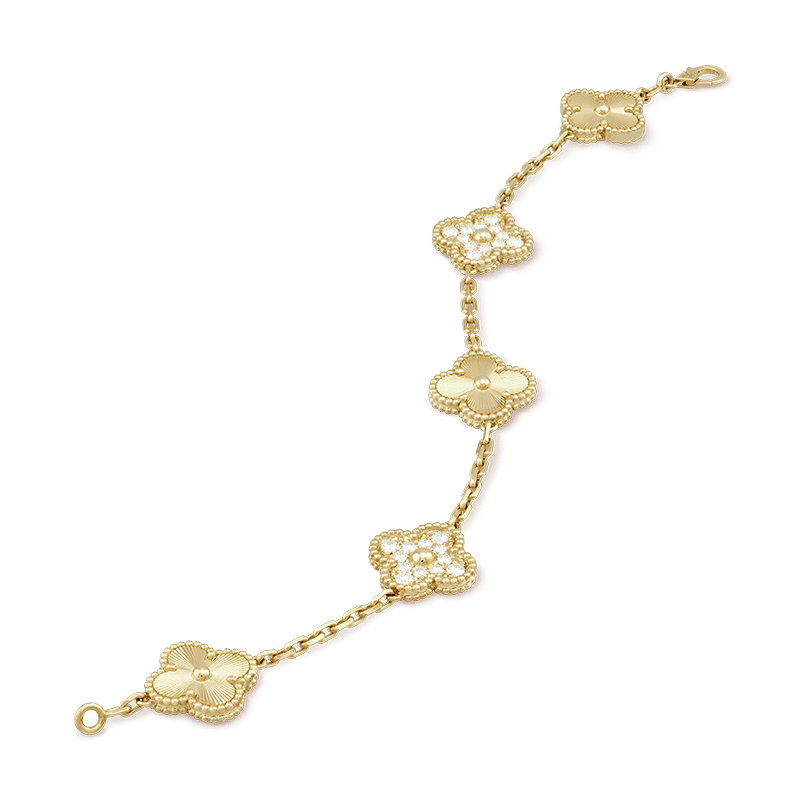 Vintage Alhambra Five Motifs Bracelet