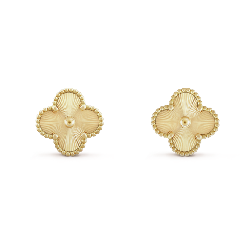 Vintage Alhambra Guilloche Earrings