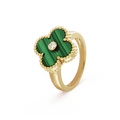 Vintage Alhambra Malachite Ring