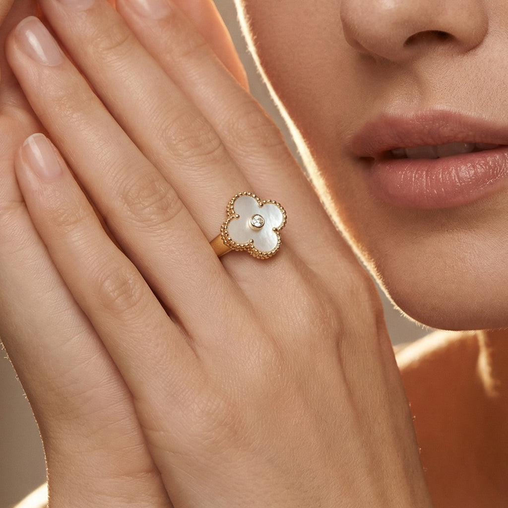 Vintage Alhambra Pearl Ring