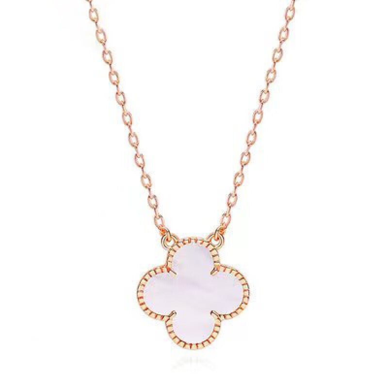 Vintage Alhambra Pink Mother Of Pearl Necklace