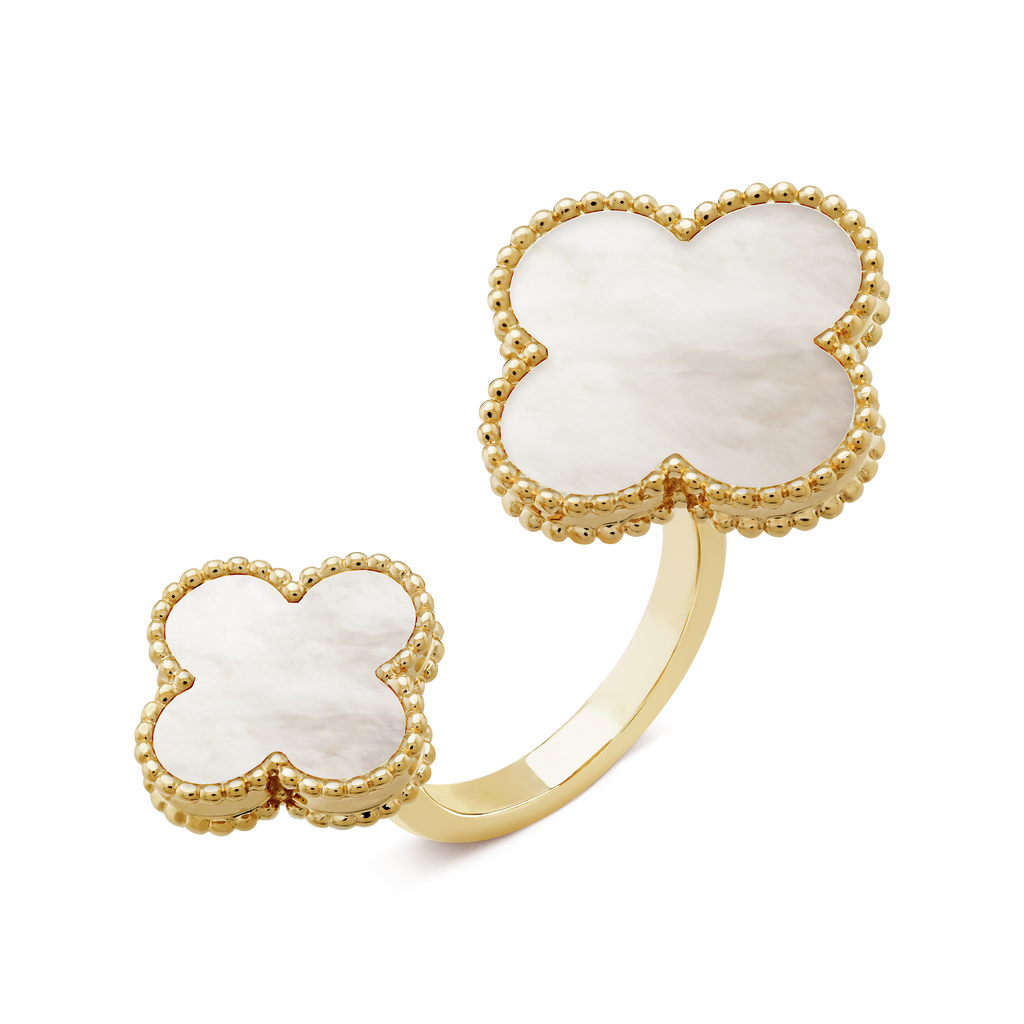 White Clover Between The Finger Ring
