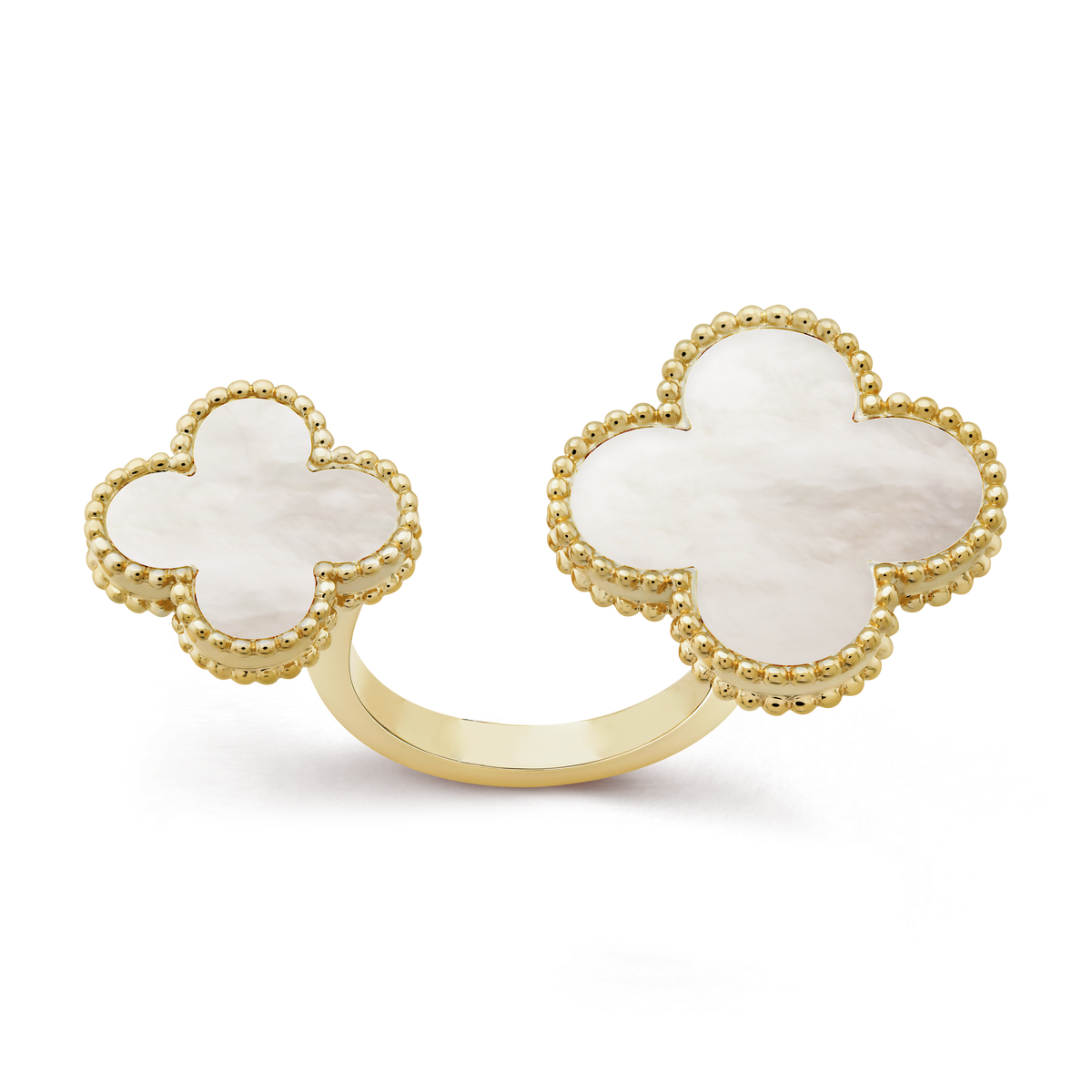 White Clover Between The Finger Ring