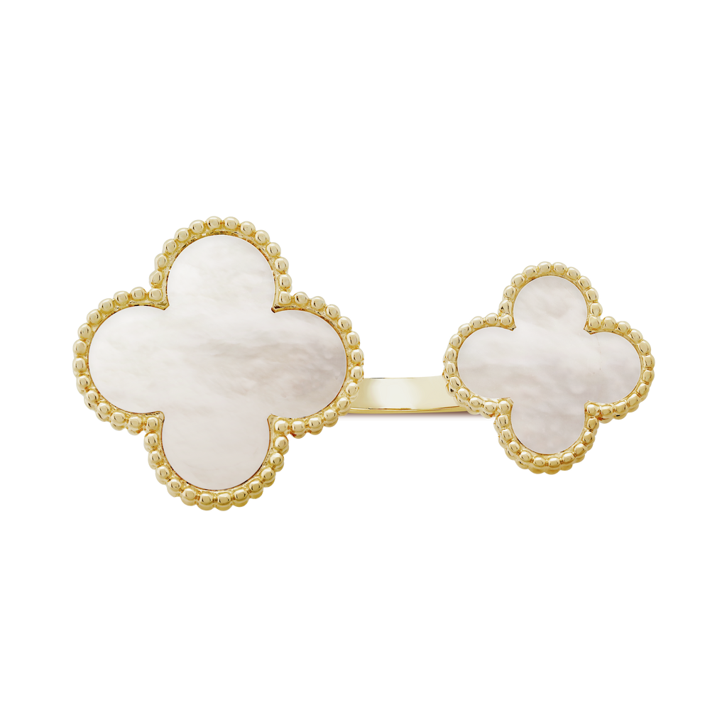 White Clover Between The Finger Ring