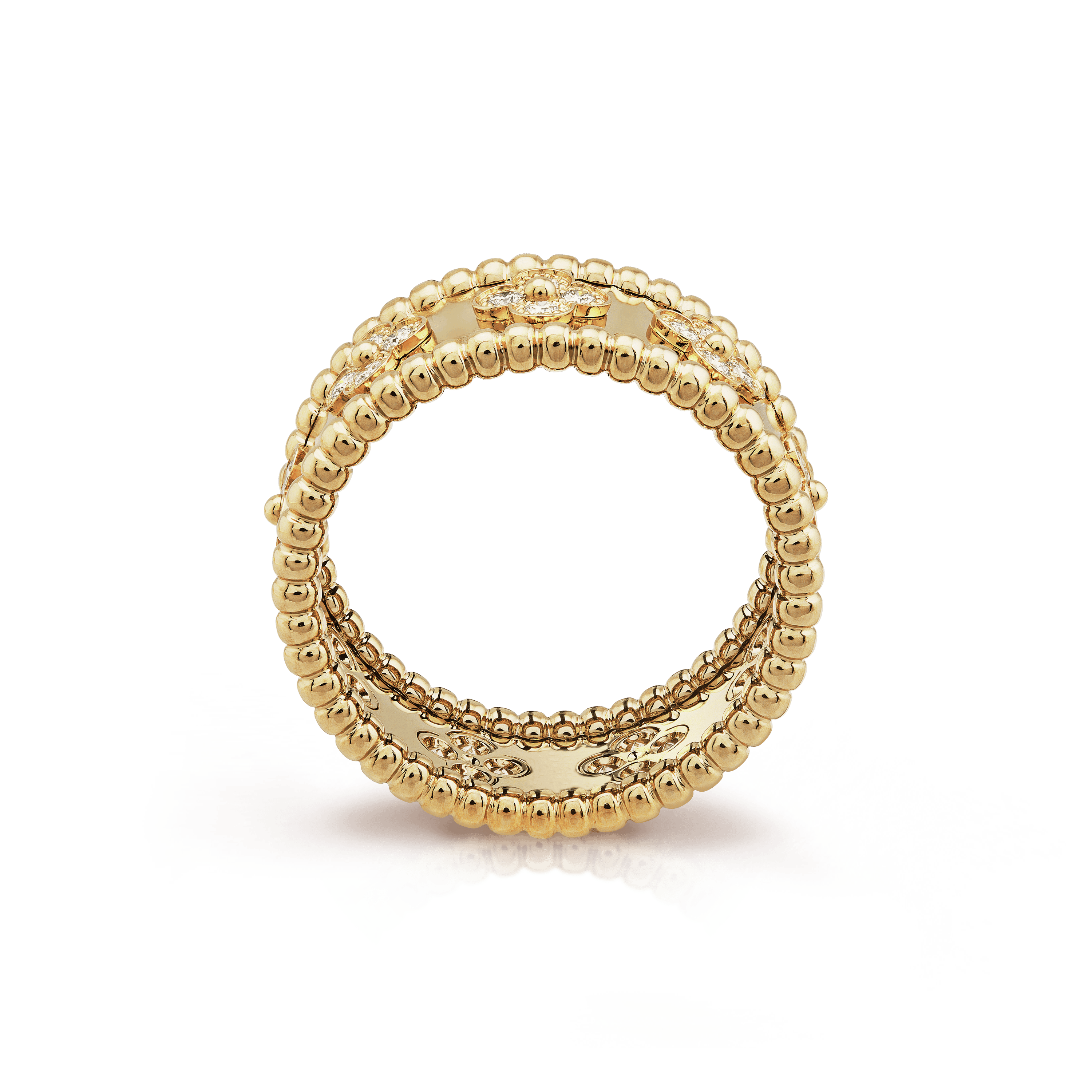 Wide Band Clover Ring