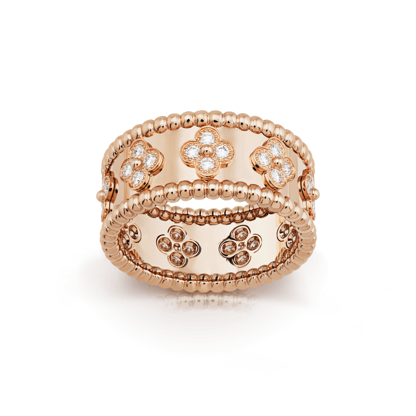 Wide Band Clover Ring