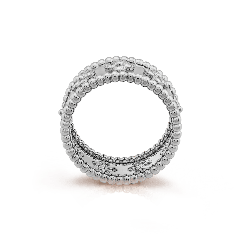 Wide Band Clover Ring