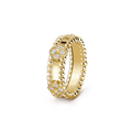 Wide Clover Perlée Ring